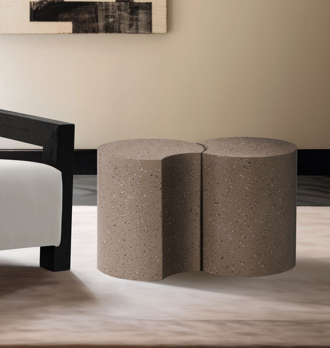 Dimple - 2 Piece Modular End Table - Terazzo Finish