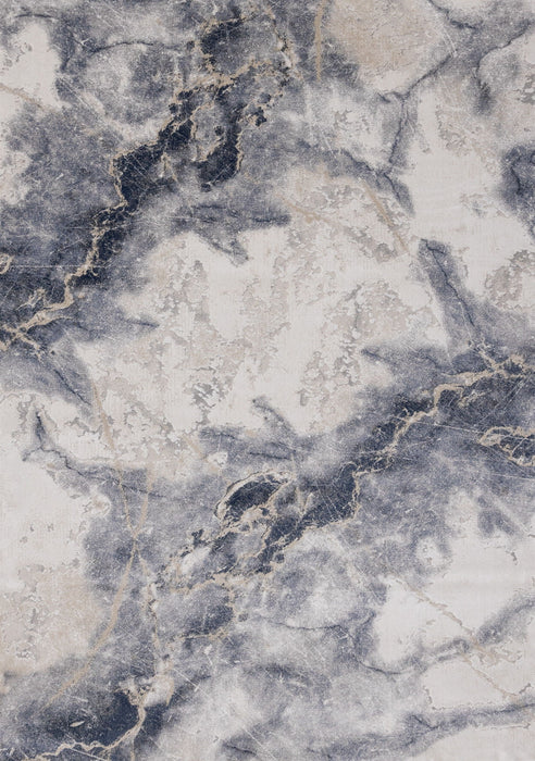 8' X 11' Abstract Area Rug (661365) - Blue / Cream / Gray
