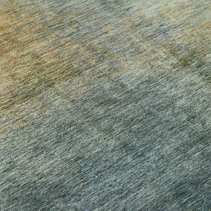 10' X 14' Abstract Washable Area Rug With UV Protection (684190) - Blue / Brown