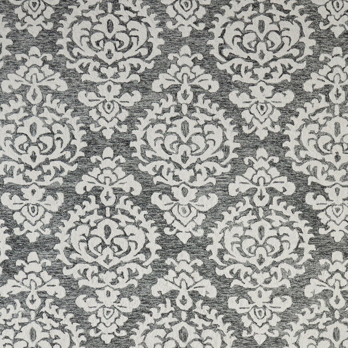 8' X 10' Floral Hand Tufted Area Rug - Gray
