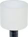 Meridian Furniture Titan textured fabric table lamp with a modern design, featuring a cylindrical shade and sleek base.