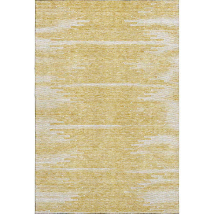 10' X 14' Abstract Washable Area Rug With UV Protection (653695) - Gold / Ivory
