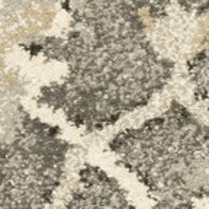 10' x 13' Oriental Power Loom Stain Resistant Area Rug - Gray Beige Tan And Brown