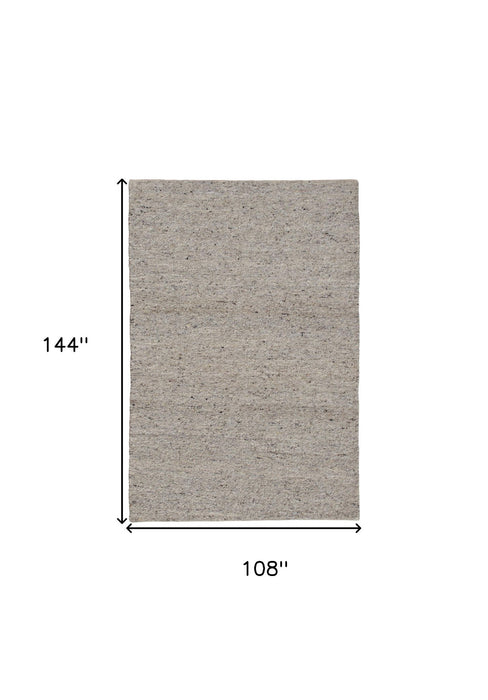 9' x 12' Hand Woven Area Rug - Beige And Gray