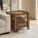 Brown Marxmore square end table by Signature Design by Ashley with a sleek wood finish and modern design.