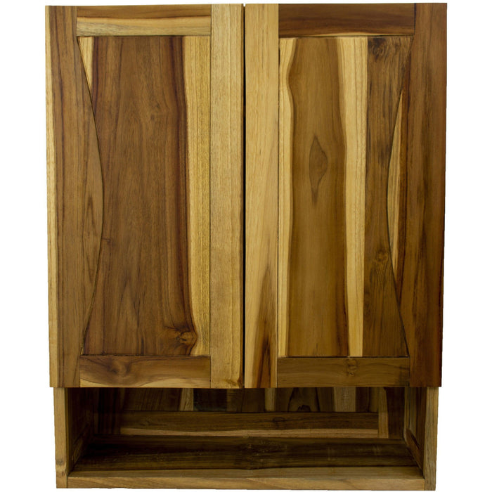 Solid Wood Wall Mounted Accent Cabinet - Brown