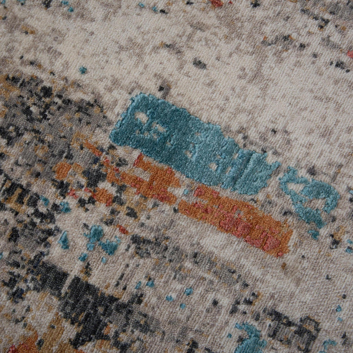 10' X 13' New Zealand Lambs Wool Abstract Hand Carved Handmade Area Rug (747618) - Beige / Yellow / Orange / Blue / Ivory / Gray / Charcoal / Red