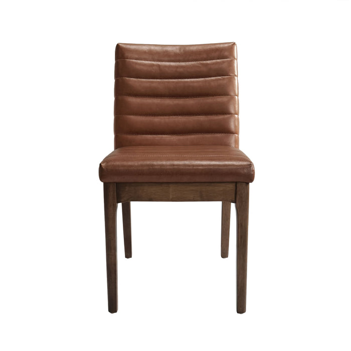 Upholstered Dining Chairs With Rubber Legs (Set of 2)
