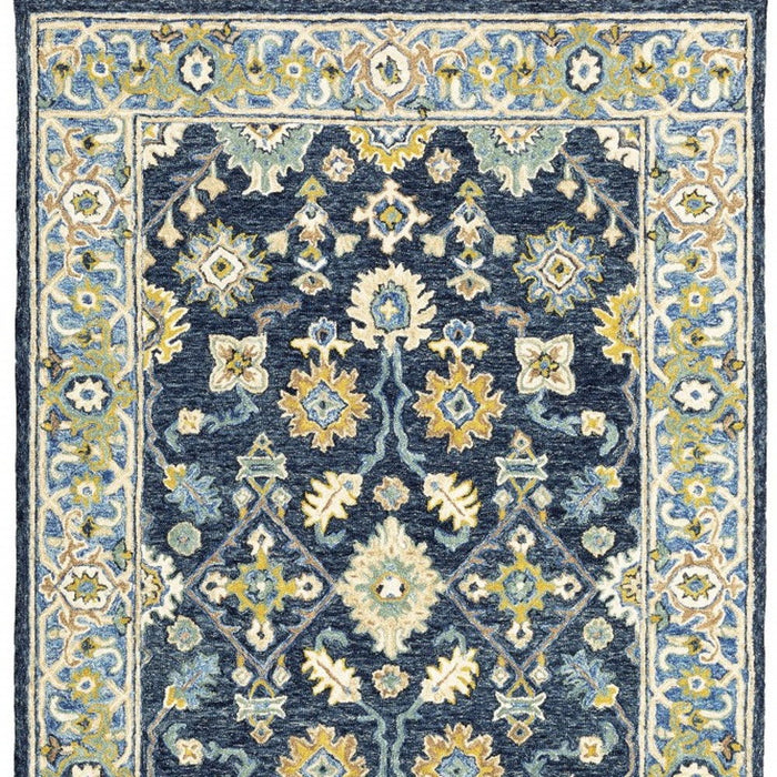 10' x 13' Bohemian Rug - Navy And Blue