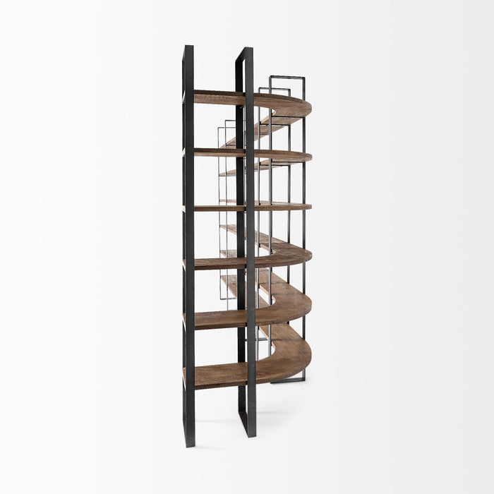 Six Tier Bookcase - Black / Brown