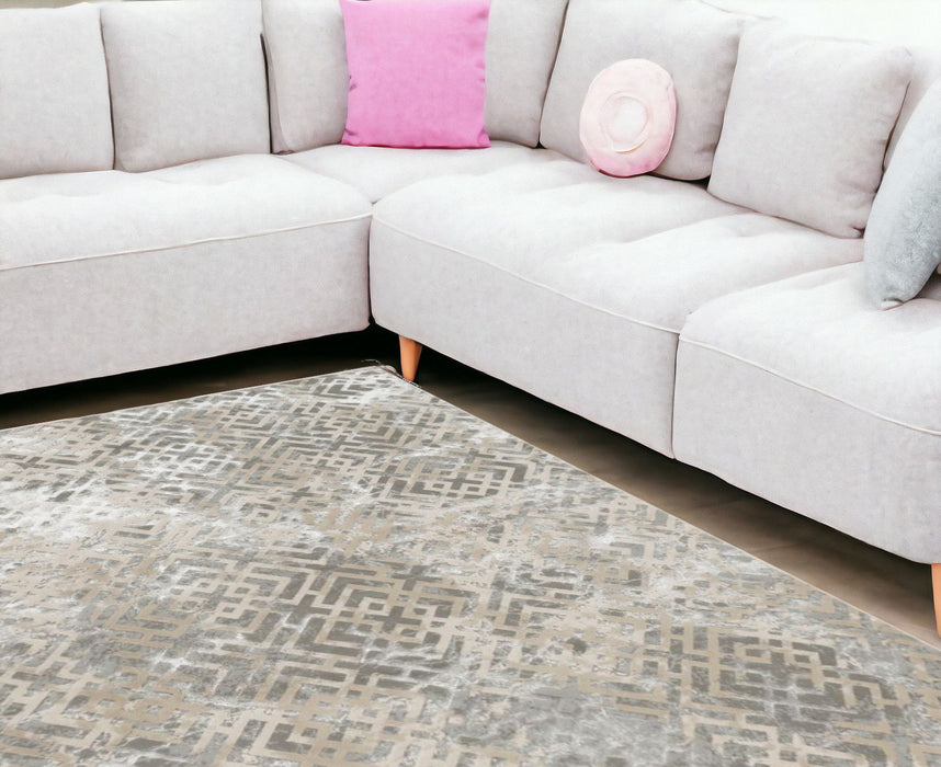 10' x 13' Silver Area Rug - Sand