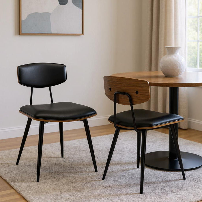 Dining Parsons Wood Chairs (Set of 2) - Black