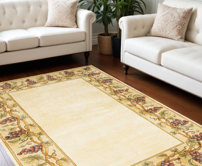 9.3' x 13.3' Wool Floral Hand Tufted Area Rug - Ivory
