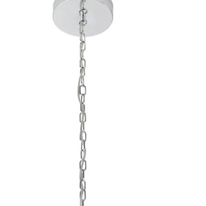 Candle Style Eight Light Metal Dimmable Smart Enabled Chandelier With Shades - Clear / Silver