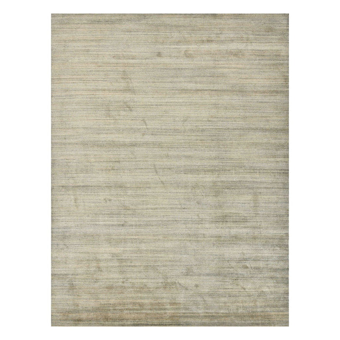 5' X 8' Wool Striped Hand Woven Area Rug - Beige And Brown