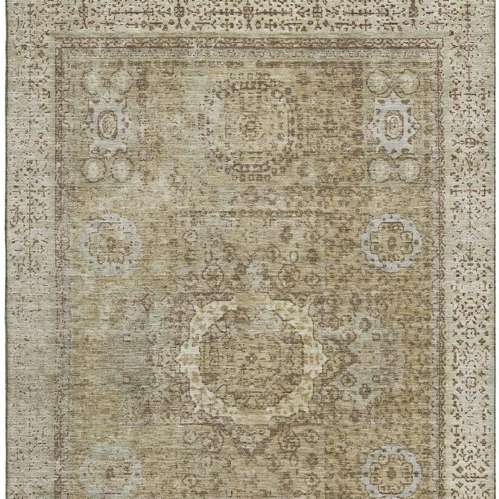 10' X 14' Oriental Washable Area Rug With UV Protection (699758) - Brown / Beige