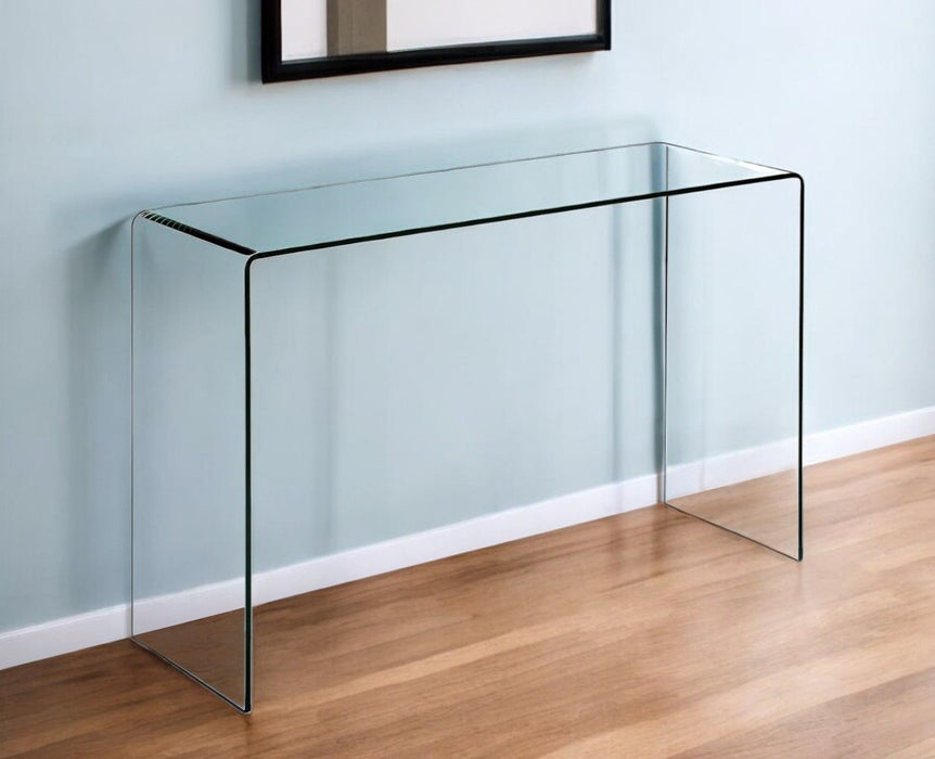 47" Glass Block Console Table - Clear