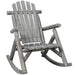 Giga durable wooden porch rocker chair made from fir logs, featuring a classic design perfect for outdoor relaxation.