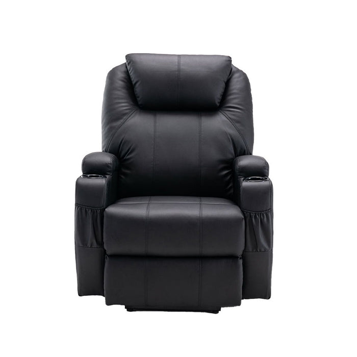 Power Heated Massage Lift AssiStand Recliner - Black