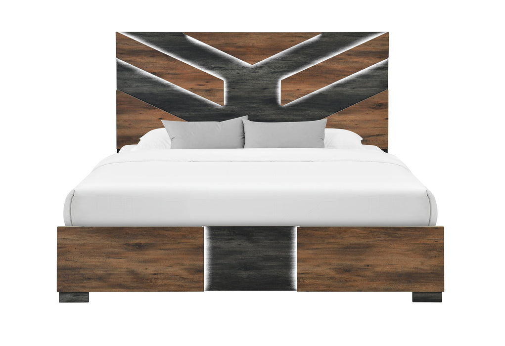 Optimus - King Bed - Black / Brown