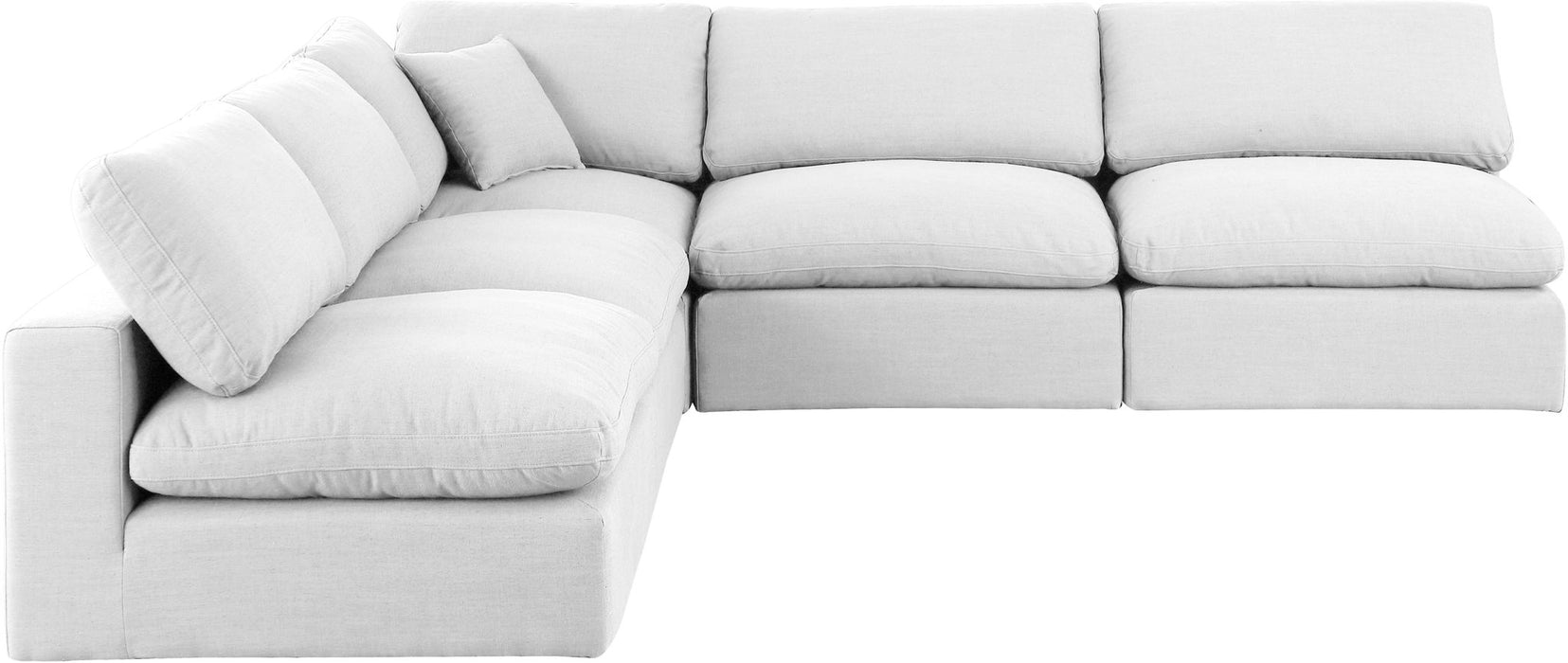 Comfy - 5 Piece Linen Modular Corner Armless Sectional