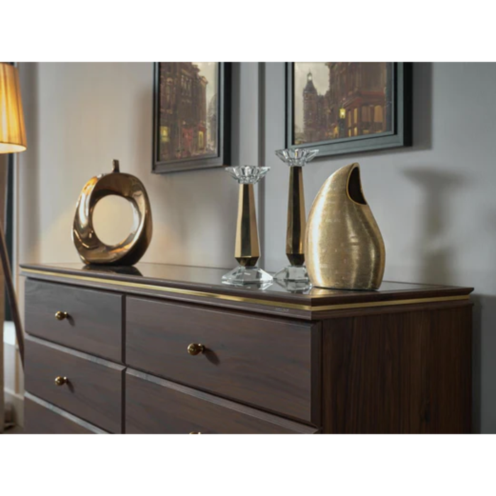 Bellona Montego 6 Drawer Dresser - MNT Walnut