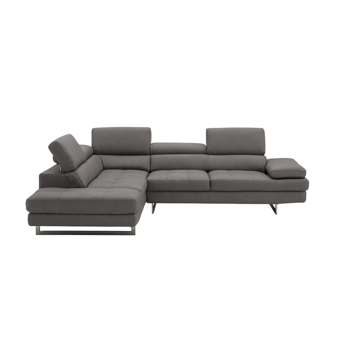 J & M Furniture A761 Italian Leather Sectional in Truffle