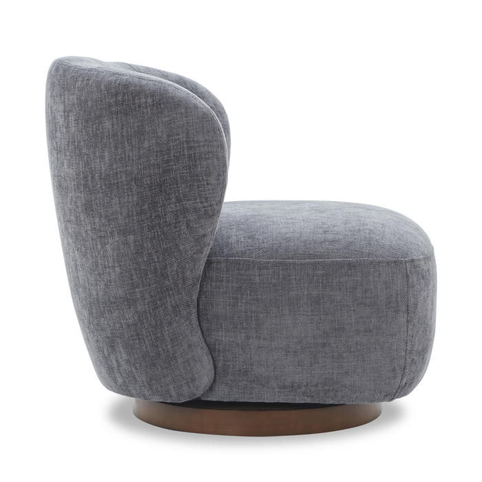 J & M Furniture Zola Swivel Chair in Charcoal