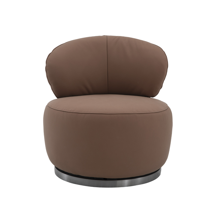 J & M Furniture Nubo Swivel Chair in Cognac