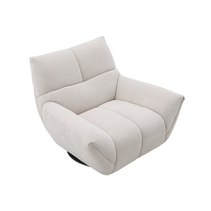 J & M Furniture Atlas Swivel Chair in Light Grey