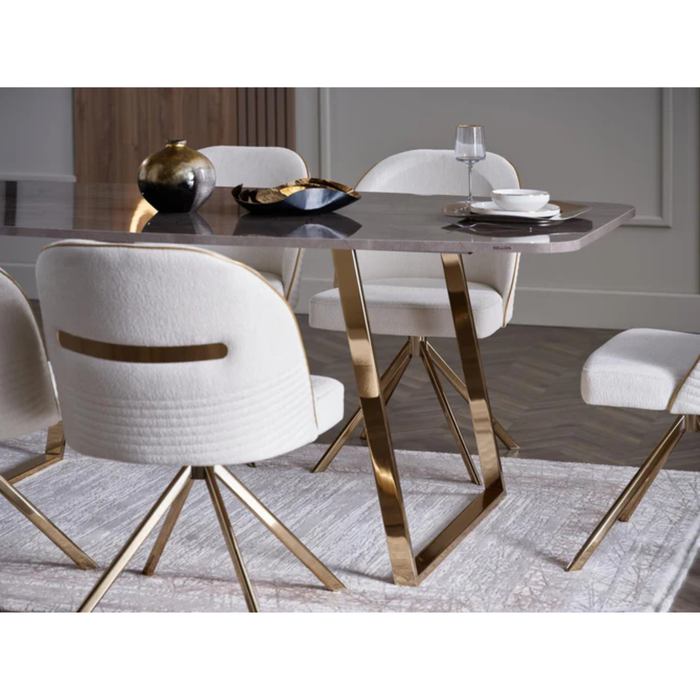 Bellona Veronica Dining Chair (6345) 2pcs - Metal Leg