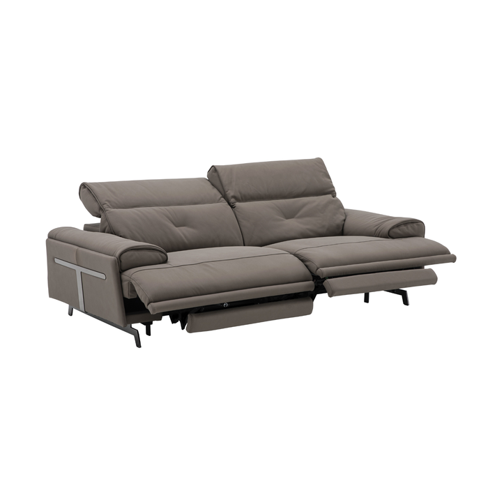 J & M Furniture Dolce Vita Reclining Sofa Set in Brownie