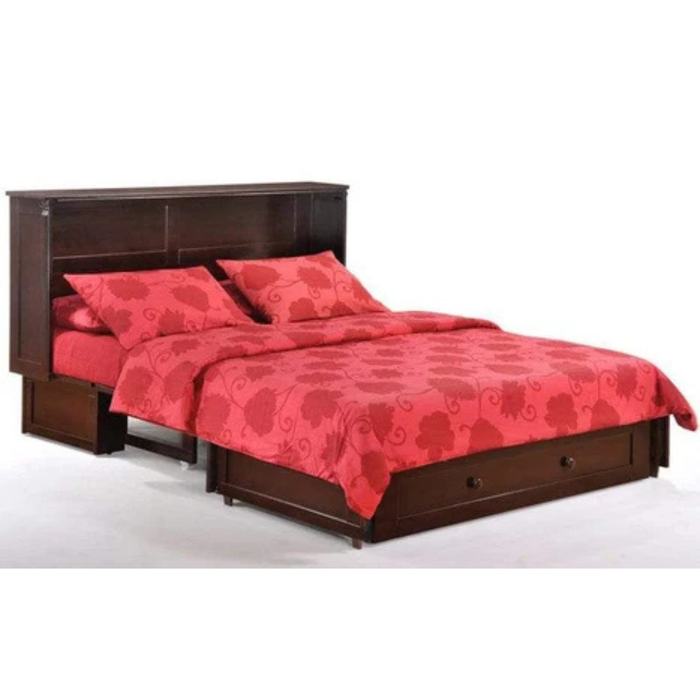 Night & Day Furniture Clover Murphy Cabinet Bed Chocolate, Queen