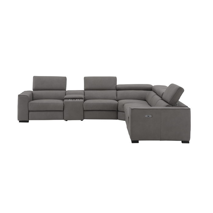 J & M Furniture Picasso 6Pc Motion Sectional In Truffle