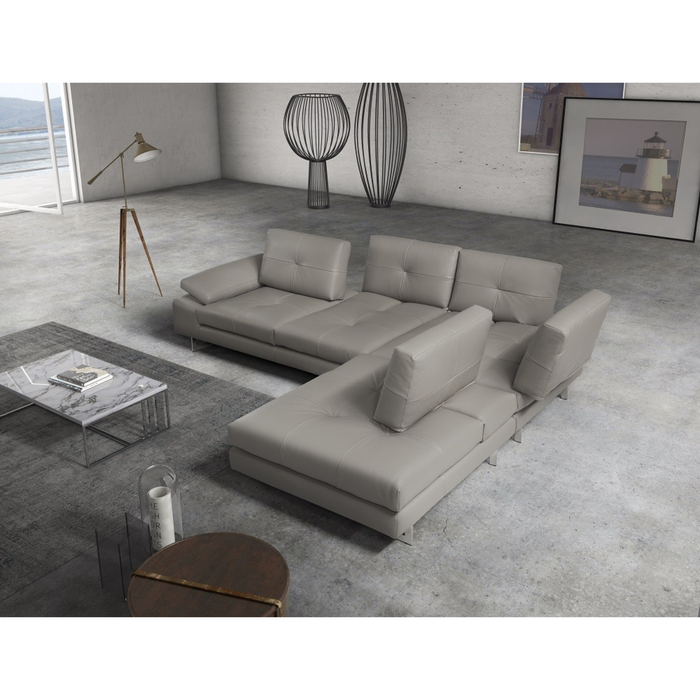 J & M Furniture Prive LHF Chaise 592 Grigio Med