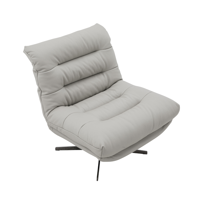 J & M Furniture Nest Swivel Chair in Light Grey