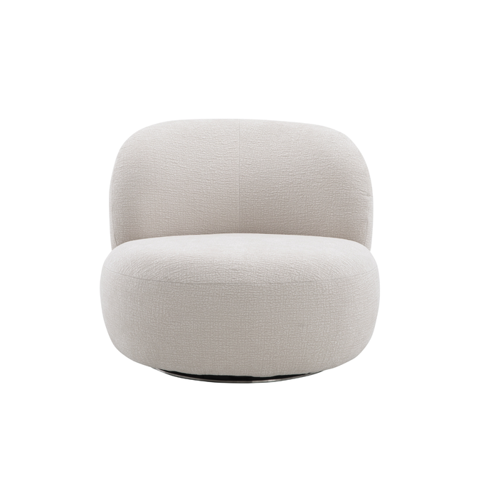 J & M Furniture Cove Swivel Chair in Light Grey