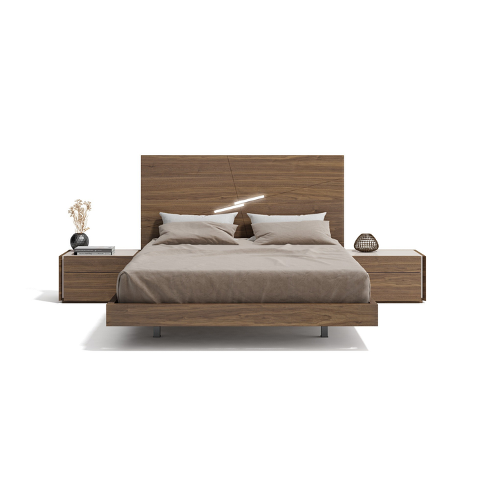 J & M Furniture Faro Premium Bedroom Sets in Walnut