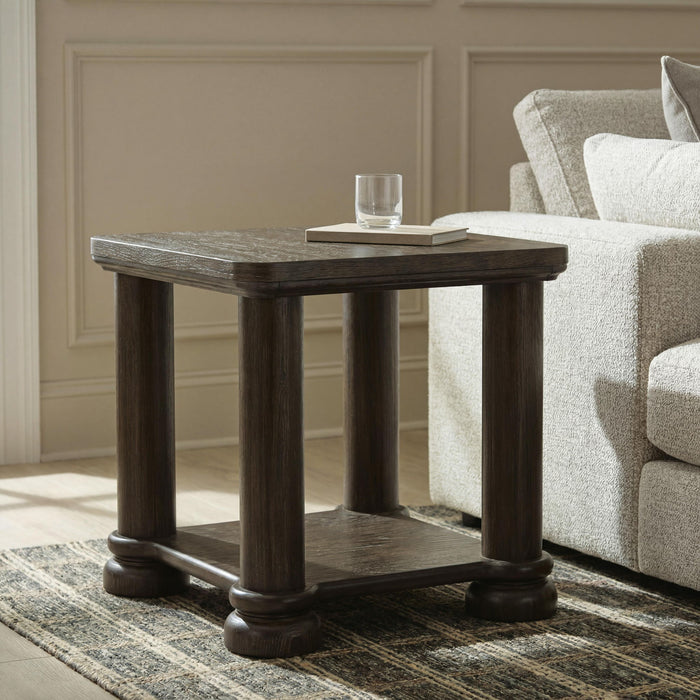 Rectangular cocktail table from Signature Design by Ashley® with a sleek wooden finish and modern design.
