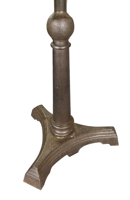 30" Iron Square Pedestal End Table - Brown
