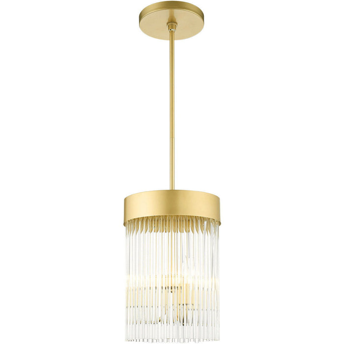 24" Three Light Dimmable Chandelier With Shades - Gold