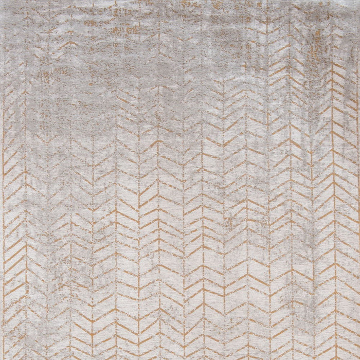 8' x 11' Chevron Non Skid Area Rug - Gray And Yellow