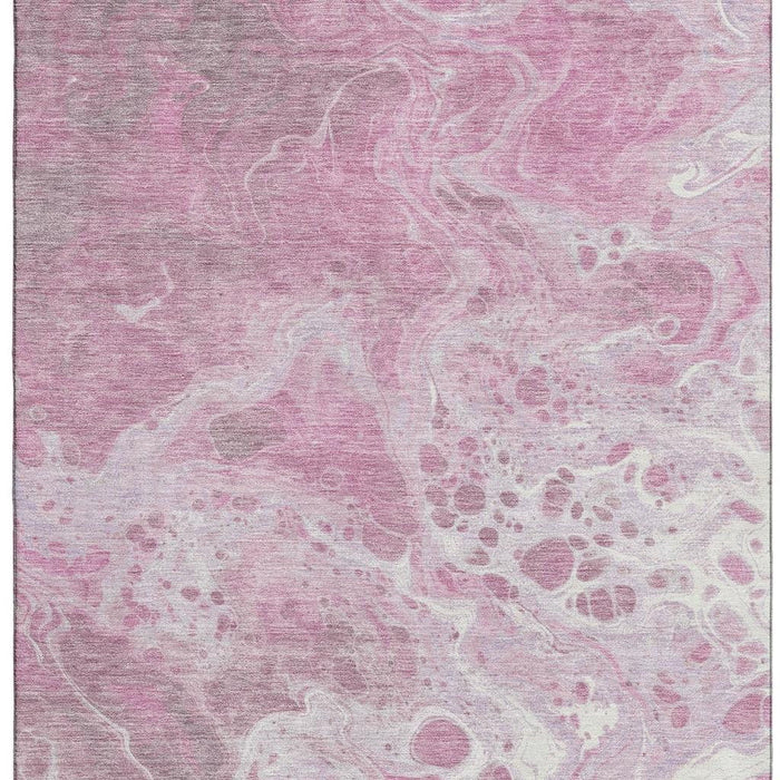 10' X 14' Abstract Washable Area Rug With UV Protection (697746) - Pink / Ivory