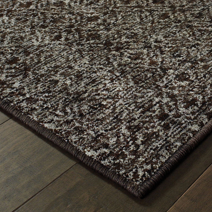 9' x 12' Geometric Power Loom Area Rug - Gray