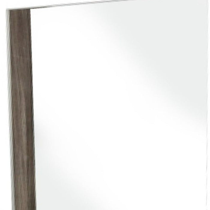 41" Framed Mounted Dresser Mirror - Gray