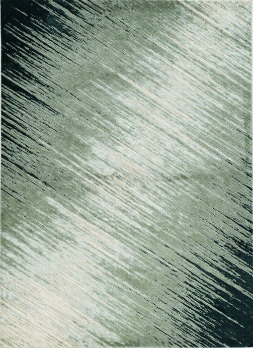 8' x 11' Machine Woven Abstract Brushstroke Indoor Area Rug - Silver Gray