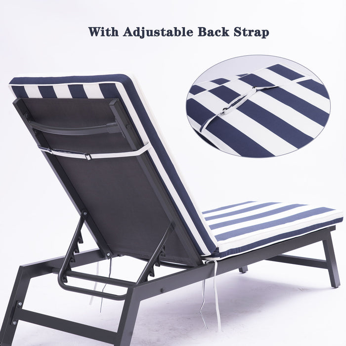 Giga outdoor lounge chair cushion set with back and seat cushions for patio furniture, providing comfortable replacement seating.