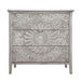 Light gray Giga 3-drawer hall chest cabinet for bedroom or living room with sleek modern design.