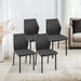 Set of Giga modern armless dining chairs with metal legs, perfect for living room or kitchen seating.