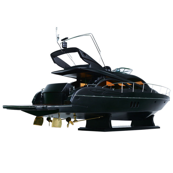 Hand Painted Model Boat (624223) - Light Brown / Black